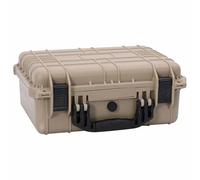 GeenYuu Valise rigide sable 40,5 x 33 x 17,5 cm en polypropylène et ABS imperméable, protection pour appareil photo, objectif et accessoires photo, étui rigide pratique avec poignée pour bureau et