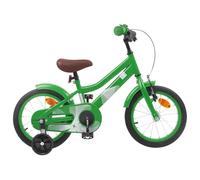GeenYuu Vélo Enfant 14 Pouces Vert Cadre Acier pour 3-5 Ans avec Frein, Selle Confortable, Garde-Boue, Sonnette et béquille idéal Balade, Loisir, Cyclisme Urbain et Plein air