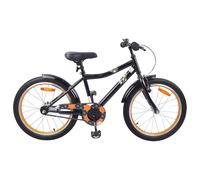 GeenYuu Vélo pour enfant de 18 pouces, noir, pour 5-7 ans, avec cadre en acier, guidon et selle réglables, frein, convient pour route, parc et terrain