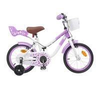 GeenYuu Vélo pour Enfants 14 Pouces en Acier pour 3-5 Ans avec Roues d’appoint, Frein étrier, Selle et Guidon réglables, Panier Avant pour Balade en Ville et Loisirs