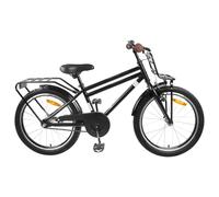 GeenYuu Vélo pour Enfants 22 Pouces Noir Cadre Acier Frein sûr Selle Ergonomique avec Garde-Boue et Sonnette pour Balade Urbaine et Loisir Plein air Enfants 7 à 12 Ans