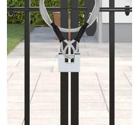 GeenYuu Verrou cadenas 2 pcs en acier argenté avec 6 clés, serrure robuste pour porte, portail, armoire, fenêtre, coffre, sécurité intérieure et extérieure facile à entretenir