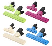 Geepen 8Pcs Pince Sachet Alimentaire, Pinces à Sachets en Plastique Réutilisables Alimentaire Clip D'étanchéité pour Cuisine, Maison, Emballage Cuisine Snack Collations,Chips Pain,Stockage Café