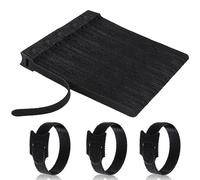 Geepen Lot de 100 Sangles de Câbles électriques Réglables, Attaches de Câble Management Réutilisables pour Bureau, Maison, Ranger et Organiser Câbles (150mmx12mm) Noir