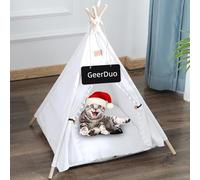 GeerDuo Lit tipi pour Chien et Chat - Tentes et Maisons Portables pour Chiens et Chats (Blanc)