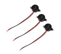 GEERYZHE 3Pcs Buzzer Piézoélectrique Son Actif Sondeur Électronique Alimenté CC 23mm Dia 12mm H 100 L - Composant Audio de Haute Qualité pour Projets de Bricolage, Alarmes et Appareils Électroniques