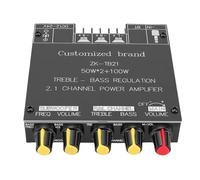 GEERYZHE Carte Amplificateur Bluetooth 5.0 2.1 Canaux 50 W + 50 W + 100 avec Entrées AUX de Contrôle des Basses et des Aigus, Idéale pour Les Projets de Haut-parleurs Domestiques et Les Systèmes de