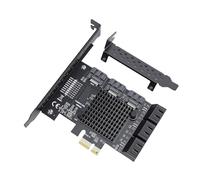 GEERYZHE Carte d'extension PCIe vers 9 Ports 3.0, Adaptateur de Contrôleur 6 Gbit/s, Prend en Charge Les Disques Durs SSD HDD, Transfert de Données à Grande Vitesse, Solution de Stockage pour PC