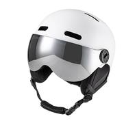 GEERYZHE Casque de Ski et de Snowboard avec Doublure EPS Amovible, Coussinets d'oreille, Visière Amovible, 12 Aérations pour Sports d'hiver (L Circonférence de la tête 59 61CM)