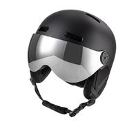 GEERYZHE Casque de Ski et de Snowboard avec Doublure EPS Amovible, Coussinets d'oreille, Visière Amovible, 12 Aérations pour Sports d'hiver (L Circonférence de la tête 59 61CM)