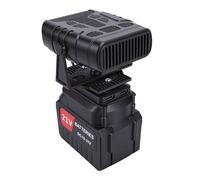 GEERYZHE Chauffage Portable à Piles avec 2 Piles Rechargeables de 3,9 Ah, 2 Niveaux de Chaleur, Mini Chauffage Silencieux pour une Utilisation Intérieure et Extérieure, Désembueur de Voiture (Prise