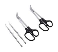 GEERYZHE Ciseaux à Ongles Professionnels à Long Manche avec Lève-ongles, Ciseaux à Bandage en Acier Inoxydable pour Personnes âgées et Utilisation en Salon, Outil de Pédicure Médical de sécurité