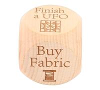 GEERYZHE Dés de Quilting pour la Prise de Décision avec 6 Tâches Gravées - Outil de Couture en Bois Amusant pour Les Artisans et Les Amateurs de Quilting, Parfait pour Les Projets Créatifs et Les