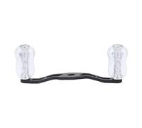 GEERYZHE Double Poignée Argentée de 95 Mm pour Moulinets Baitcasting - Poignée Ergonomique en Acrylique pour Moulinet de Pêche, Bras à Bascule de Remplacement pour Un Démarrage en Douceur et Un