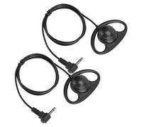 GEERYZHE Écouteur Unique, Téléphone Mobile 2pcs, 3,5 Mm Plug Oree Hook Earpiece Mono Earbud One Earbuds Grand Haut-Parleur Hanging Hanging Headset Écouter Uniquement des écouteurs sans Microphone