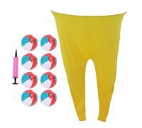 GEERYZHE Jeu de Cour de Pantalon de Grand-mère, Jeu de Balle de Lancer en Plein Air pour Adultes avec 8 Rebondissants, Cour Familiale Parfaite avec (1 Pantalon + 8 Ballons tricolores de 16 cm + 1)