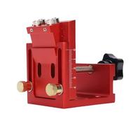 GEERYZHE Kit de Gabarit de Trou de Poche Réglable pour le Travail du Bois, Guide de Perçage en Alliage d'aluminium à Angle de 15 ° pour la Fabrication d'armoires et de Meubles, Ensemble Complet