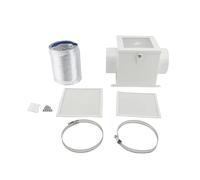 GEERYZHE Kit de Piège à Peluches pour Conduit de Sèche-linge de 4 Pouces - Récupérateur de Maille de Filtre en Métal avec Colliers de Serrage pour la Ventilation Intérieure, Installation Complète