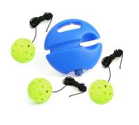 GEERYZHE Kit de Rebond d'entraînement au Cornichon avec 3 Balles PE Vertes de 74 Mm - Entraîneur de Rebond de Balle pour Débutants, Aide à l'auto-entraînement au Pickleball et équipement (Base
