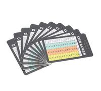 GEERYZHE Lot de 10 Cartes de Tableau de Distance de Club de Golf étanches Double Face - Guide de Référence Rapide et de Distance pour Les Golfeurs, Carte de Pointage Portable pour Une Planification