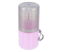 GEERYZHE Lot de 4 Flacons de Voyage de 55 Ml Approuvés par la TSA avec Pompe Distributrice Anti-fuite avec Ventouse en Silicone et Boîte de Rangement - Récipients de Toilette Rechargeables pour