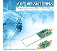 GEERYZHE Système d'antenne Active Mini-Whip 10 KHz-30 MHz - 2 Modules Récepteurs à Ondes Moyennes et Courtes avec Interface SMA Femelle pour Les Amateurs de Radio