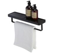Geesa Cadre Porte-serviettes avec étagère 42cm Noir 918853-06-06-420