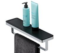 Geesa Cadre Porte-serviettes avec étagère 42cm Noir / Chrome 918853-02-06-420