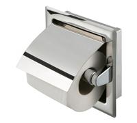 Geesa Hotel Porte-rouleau encastré avec clapet Chrome 91119
