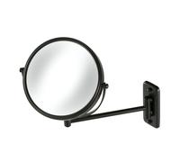 Geesa Mirror Collection miroir grossissant - rond Ø 20 cm - sans éclairage - grossissement 3x, 1 bras - Noir 911085-06