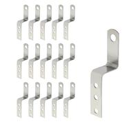 Geesatis Lot de 15 équerres d'angle en forme de Z avec vis de montage pour meubles, étagère en fer, 8,1 x 1,5 cm