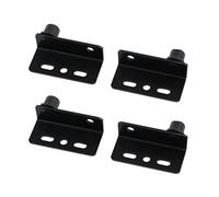 Geesatis Lot de 2 charnières de porte pivotantes à angle droit dissimulées pour armoire, tiroir, placard, porte (noir)