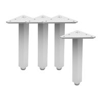Geesatis Lot de 4 pieds de commode modernes en métal pour canapé, placard, 20,3 cm, chrome poli