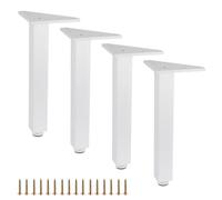 Geesatis Lot de 4 pieds de commode modernes en métal pour canapé, placard, 20,3 cm, chrome poli
