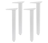 Geesatis Lot de 4 pieds de meubles blancs de 300 mm de hauteur, pieds de table de bureau, pieds de rechange pour meubles, avec vis de montage