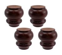 Geesatis Lot de 4 pieds de meubles expresso de 7,6 cm - Pieds ronds épais pour chaise, commode, armoire et table de rechange