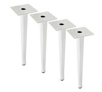 Geesatis Lot de 4 pieds de meubles robustes de 30,5 cm, capacité de 599,6 kg, pieds en métal pour meubles, pieds ronds effilés en fer massif pour table de nuit, table basse, bureau avec vis de montage