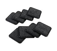 Geesatis Lot de 8 patins de meubles réutilisables et lourds, tapis de protection de sol pour planchers en bois dur, déplacer facilement vos meubles, protection de sol, carré et 4,8 x 4,8 cm