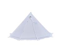 GEESDF Tente Chaude avec Prise De Poêle Ignifuge pour Tuyaux De Cheminée, 5 À 8 Personnes, Tentes Tipi pour Équipe Familiale, Randonnée en Plein Air, Camping,Blanc