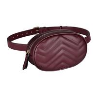 Geestock Sac Banane Femme Chic, Cuir PU Imperméable Sacs Banane Ville Mode Noir Sacoche Banane pour Femme Shopping Soirée Voyage Randonnée (01 Vin Rouge PU)