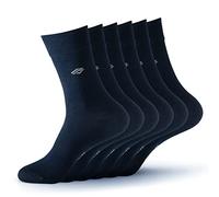Geesy Lot de 6 paires de chaussettes en bambou unisexes pour homme et femme, Bleu marine - Lot de 6, 43-46