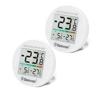 Geevon Mini thermomètre numérique pour réfrigérateur - Étanche IP65 - Pour réfrigérateur congélateur - Thermostat intérieur avec écran LCD - Support arrière magnétique - Enregistrement max min - Avec