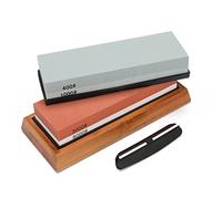 Geevorks Affûteur De Couteaux 400/1000 3000/8000 Grit Premium Whetstone Cut Pierre à Aiguiser Set Affûteur Idéal Pour Toutes Les Lames Antidérapant Base Cutter Sharpener