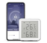 Geevorks Thermomètre Hygromètre Interieur Connecté WiFi Smart Temperature Humidity Sensor Compatible with Alexa Super Longue Portée de 230 ft