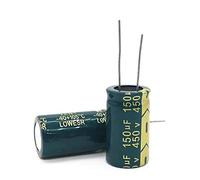 Geeyu ZHaonan-Condensateurs 450V, 150UF, Haute fréquence, Faible impédance, condensateur électrolytique en Aluminium, Taille 18x30mm, Bonne qualité, tolérance ± 20% Haute qualité (Capacitance : 1pcs)