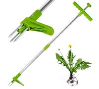 GEEZY Désherbeur de mauvaises herbes en acier – Outil de jardinage à main, Vert
