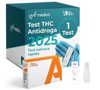 Gef Medica® 5x Test Salivaire Antidrogue Très rapide - Dépistage THC en 5 min | Autotest Non invasif, Kit Complet CE