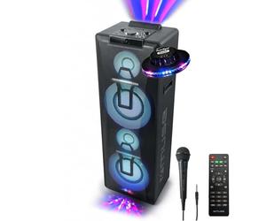 Gef-Roy Enceinte Sonorisation - Muse M-1990DJ - DJ à LED Party Box double Bluetooth + Micro - BT/CD/AUX/USB - 1000W - Lumière OVNI