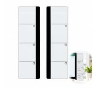 Gefaps Lot de 2 tableaux mémo transparents gauche et droite pour notes | Tableau mémo transparent autocollant pour moniteur, 8 x 30 cm, pour notes et listes de choses à faire, organisateur de bureau