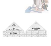 Gefemini Règle de matelassage en acrylique transparent de 45/60/90 degrés pour patchwork, outil de bricolage, 15,2 cm, 20,3 cm, 25,4 cm